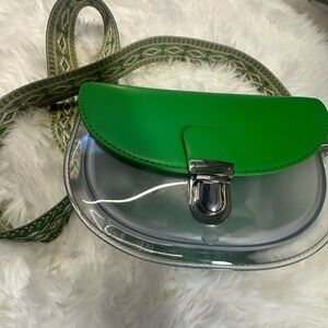 Green and Clear Women's Crossbody Bag